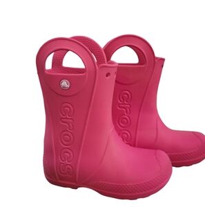 Pink Crocs Rainboots Size 12c